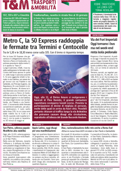 Metro C, la 50 Express raddoppia le fermate tra