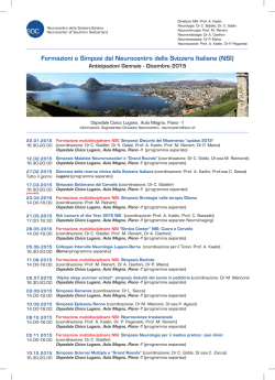 Formazioni e Simposi del Neurocentro della Svizzera Italiana (NSI)