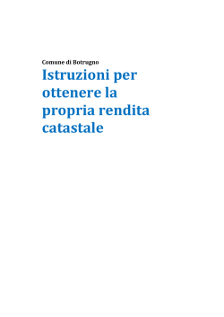 Istruzioni per ottenere la propria rendita catastale