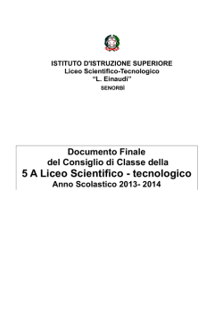 5&ordf;A Liceo Scientifico Tecnologico Progetto Brocca