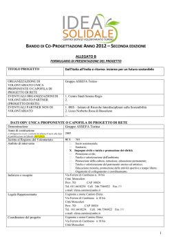 Progetto con Idea Solidale 2012