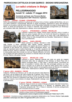 Le radici cristiane in Belgio - Parrocchia San Quirico Biogno