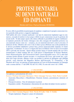 protesi dentaria_2014 - Dipartimento di Scienze