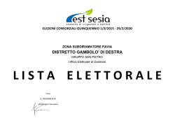 Lista Elettorale Gruppo San Pietro