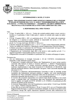 Area Tecnica Servizio Lavori Pubblici, Manutenzione