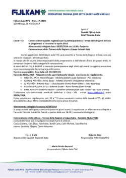 17-2014J - Convocazione Torneo delle Regioni e Coppa