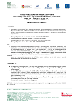 O.I.F. II^ - Annualit&agrave; 2013-2014
