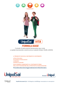Fascicolo informativo UnipolSai Vita