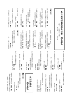 名古屋南労働基準監督署及び愛知労働局 職員異動について