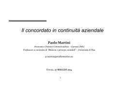 Concordato in continuit&agrave;_II giornata_Dott. Avv. Martini