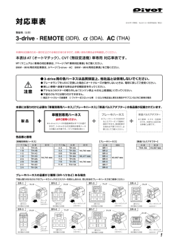 3-drive・REMOTE 3-drive・&alpha; 3-drive・AC 対応車表