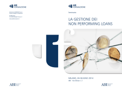 LA GESTIONE DEI NON PERFORMING LOANS