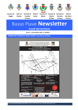Basso Piave Newsletter - Comune di Musile di Piave