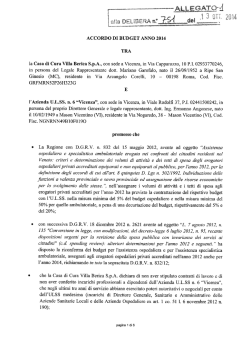 Accordo Casa di Cura Villa Berica anno 2014