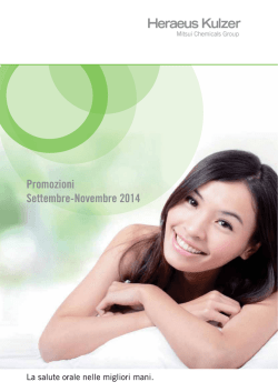 Promozioni Settembre-Novembre 2014