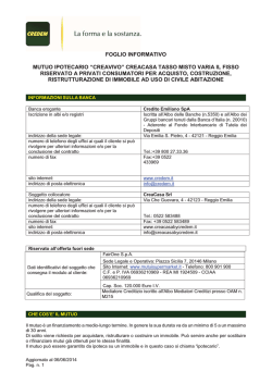 Fogli informativi - MutuiSupermarket
