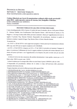 cottimo fiduciario - verbale di gara