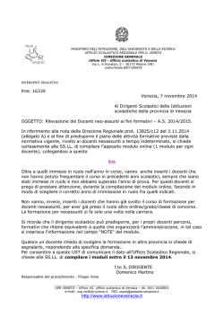 rilevazione docenti neoassunti - Ufficio Scolastico Territoriale di