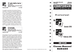 Programma - Cineforum Maniaghese