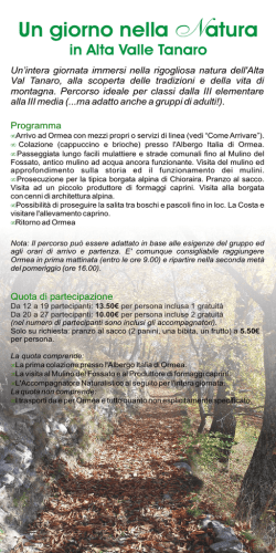 Un giorno nella Natura - Albergo Ristorante Italia, Ormea (Cuneo)