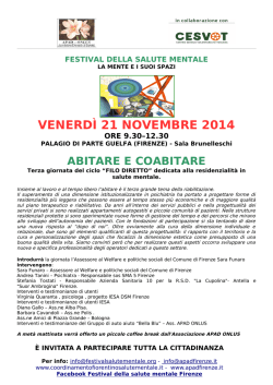 ABITARE e COABITARE - Coordinamento Fiorentino Salute Mentale