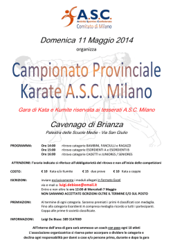 Domenica 11 Cavenago di Br Domenica 11 Maggio 2014