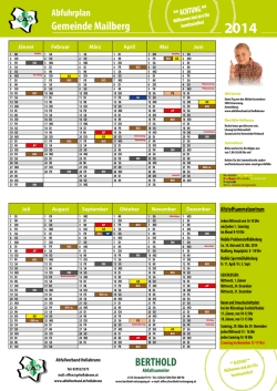 Abfuhrplan 2014