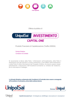 CAPITAL ONE - Unipol Assicurazioni