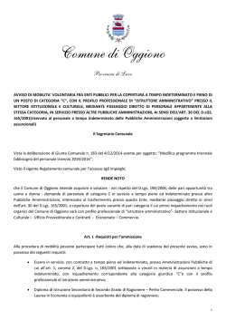 avviso di mobilita - Comune di Oggiono