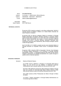 Scarica CV - Clinica San Martino