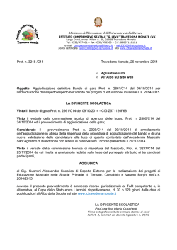 Decreto aggiudicazione definitiva incarico esperto esterno progetti