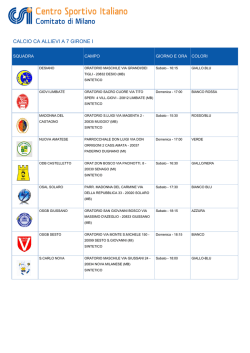 CALCIO CA ALLIEVI A 7 GIRONE I