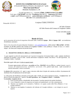 Distretto Scolastico n. 20 Bando di Gara