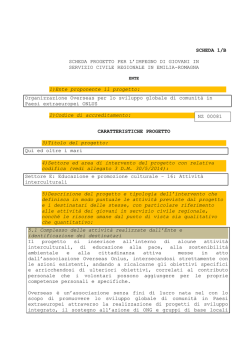 PROGETTO SERVIZIO CIVILE