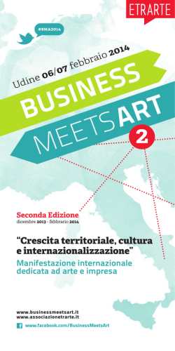 Programma 2013-2014 - BMA Business Meets Art