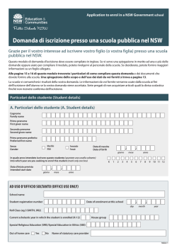 Application to enrol in a NSW Government school Domanda di