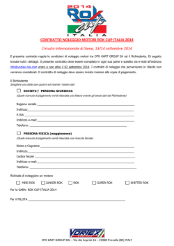 Modulo Noleggio Motore