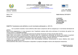 Com. 114 Trasmissione orario definitivo e ora di riv. sett.le