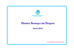 OS - Obiettivi strategici dei Dirigenti anno 2014