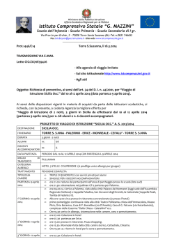 BANDO VIAGGIO DI ISTRUZIONE SICILIA