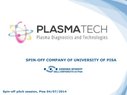 SPIN-OFF COMPANY OF UNIVERSITY OF PISA