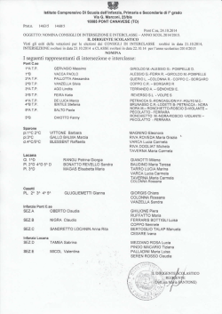 Nomina Consigli Interclasse e Intersezione
