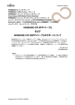 10GBASE-CR SFP+ケーブルおよび40GBASE-CR QSFP+
