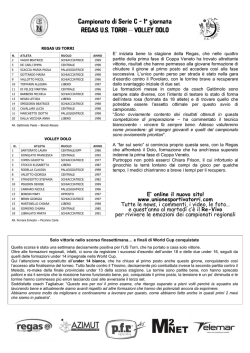 match program del 18/10 - Unione Sportiva Torri