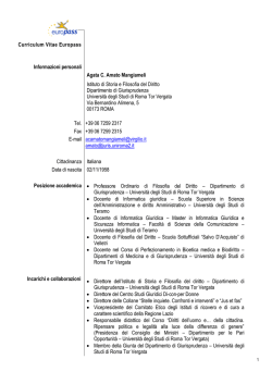 Agata C. Amato Mangiameli - Facolt&agrave; di Giurisprudenza