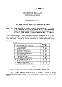 individuazione degli ambiti territoriali oggetto di esclusione dall