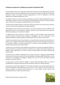 Discorso Fabrizio Barudoni, Direttore Leventina Turismo