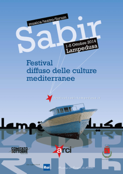 programma provvisorio del Festival Sabir