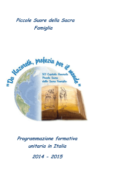Programmazione formativa unitaria 2014-2015