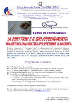 Programma corso di formazione
